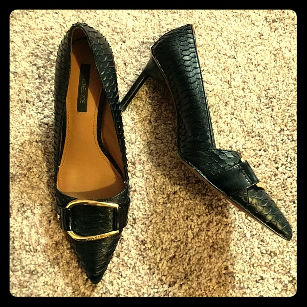 Rachel Zoe Kassidy Python Pumps